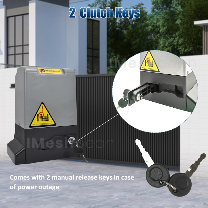 Automatic Sliding Gate Opener 4000lbs Rack Driven 2 Remote Controls 13.12FT Rack gallery