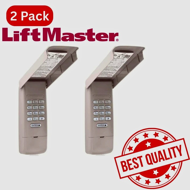 LiftMaster 878MAX Wireless Garage Door Keypad Remote Security Universal (2 Pack)