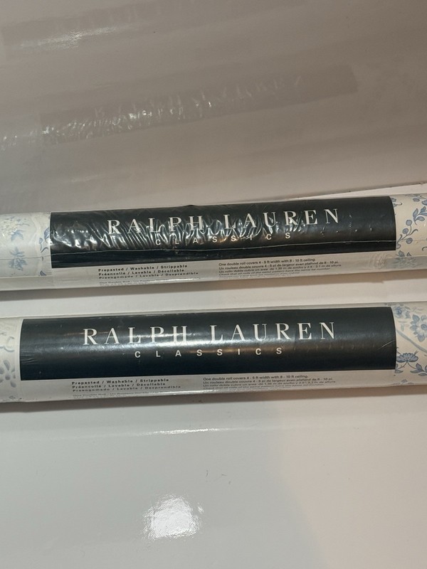 Vtg Ralph Lauren Classics Wallpaper 2 ROLLS Floral Double Roll LCW27044W Vinyl