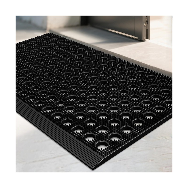 Mibao Front Door Mat Outside Entrance, Heavy Duty Welcome Rubber Doormat Wate…
