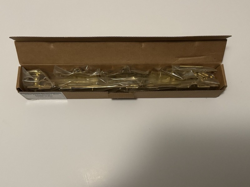 Von Morris 12.0'' Colonial Surface Bolt 2112C x 605 Polished Brass NIB sealed gallery