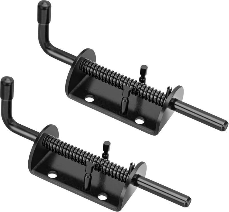 Spring Loaded Gate Latch Pin Barrel Bolt 6in Durable Solid Steel for Shed Doors gallery
