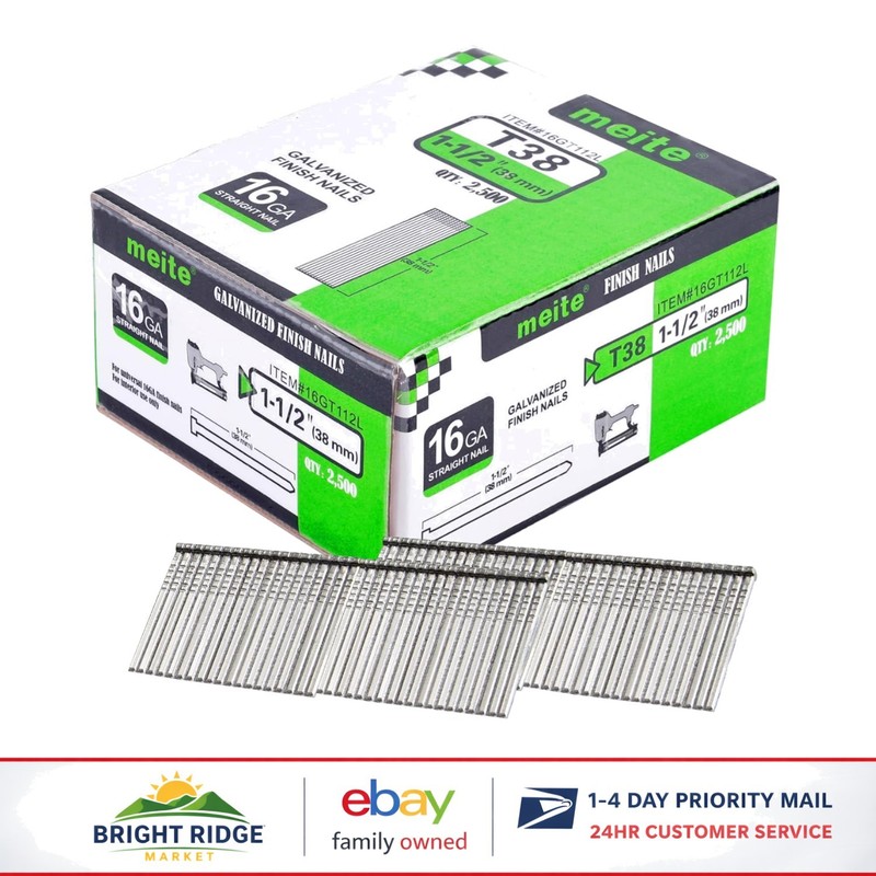 Rust-Resistant Galvanized Finish Nails, 1-1/2 Inch for Long-Lasting Projects