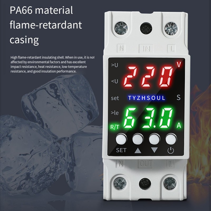 Smart Voltage Protector Device with Dual Display and Over Under Current Relay gallery