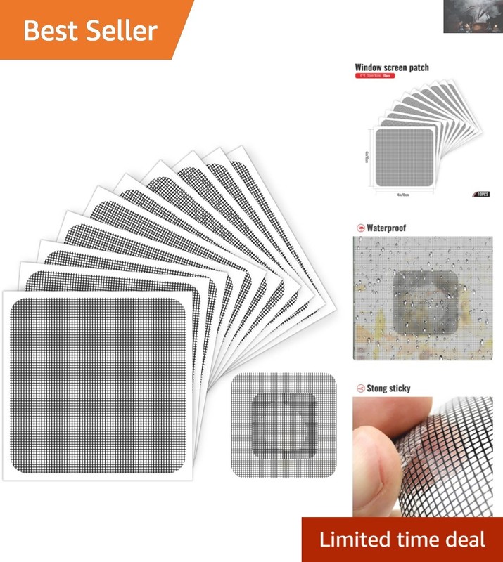 Fiberglass Window Screen Repair Patch Kit – Quick & Easy 10 Patches Included