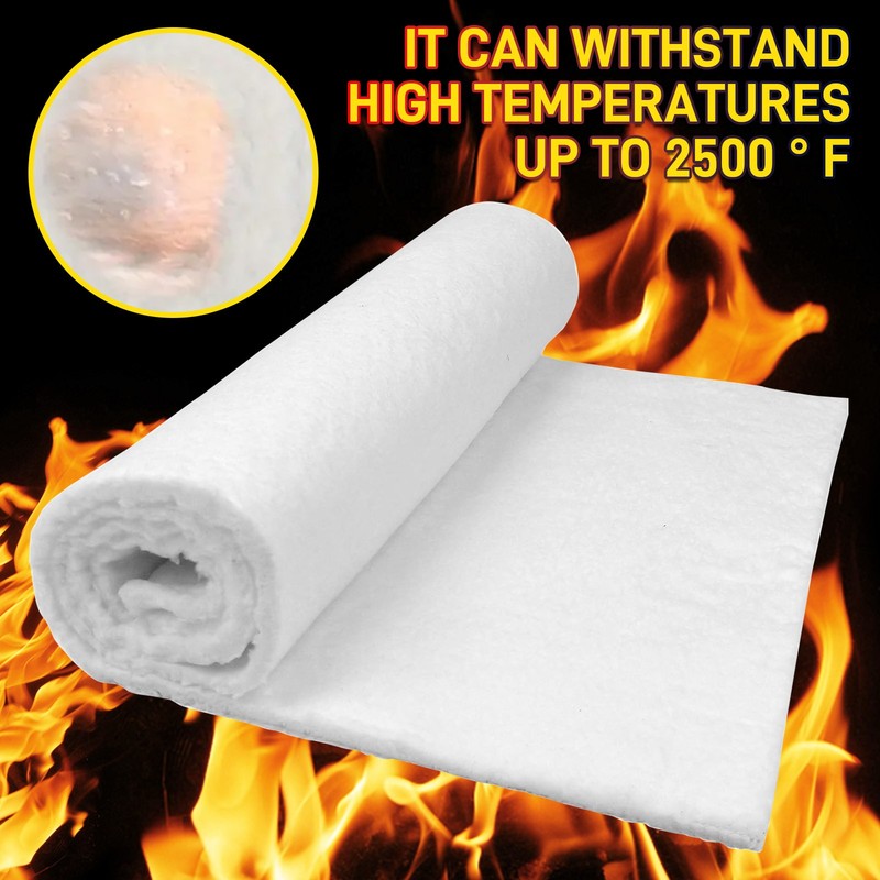Fireplace Fire Proof Insulation Blanket 2500 °F Ceramic Fiber Insulation pad gallery