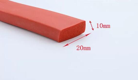 1 Meter High temperature resistant flat silicone rubber foam sealing strip red gallery