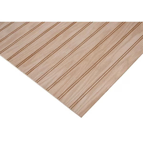 Project Panel 1/4 in x 2 ft x 4 ft PureBond Red Oak 1-1/2 in Beaded Plywood.