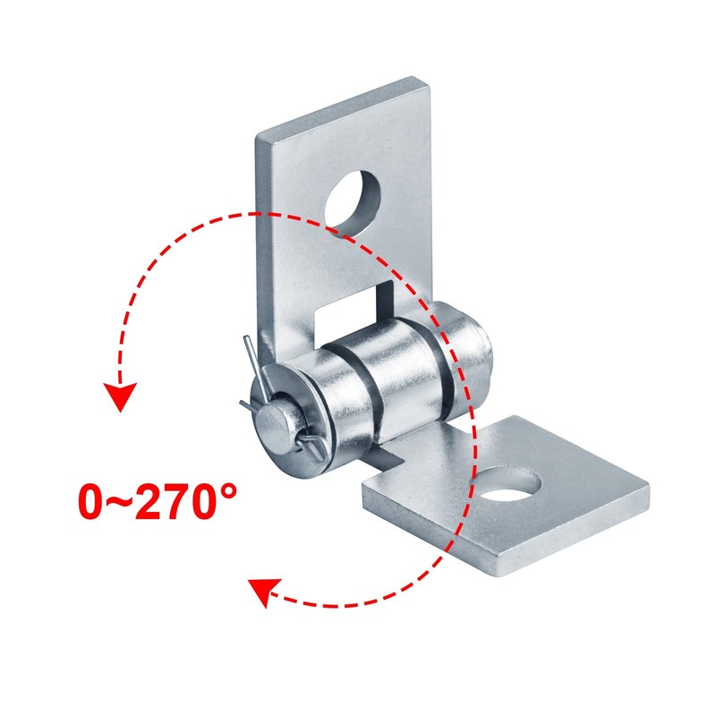 6 Pcs 2-Hole Adjustable Hinge Bracket for 1-5/8 Inch Strut Channel 7/32" gallery