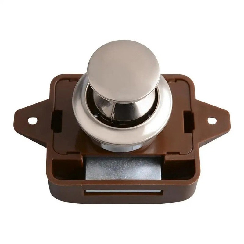 Push Button Catch Lock Latch Knob Cupboard Door Caravan Motorhome Cabinet