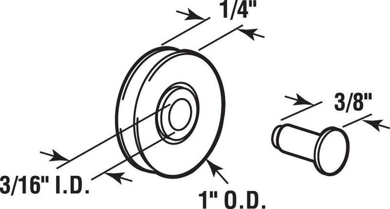 High-Density 2-Pack Sliding Screen Door Roller Assembly for Effortless Operation gallery