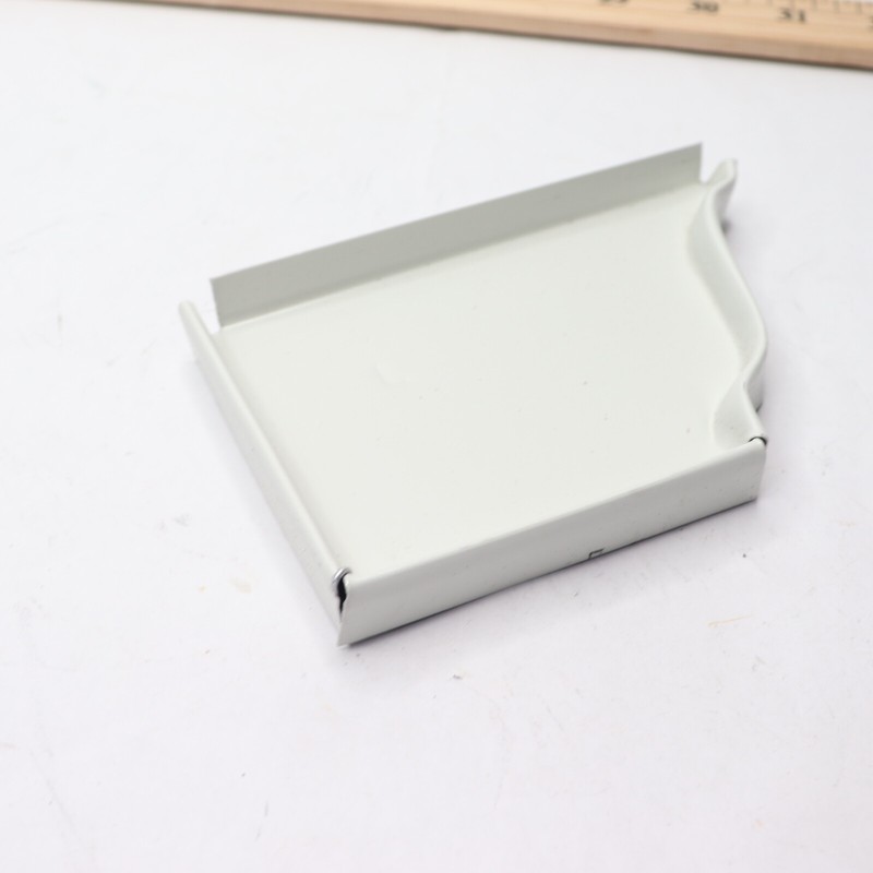 (50-Pk) Custom Bilt Metals K Style Left End Cap 80-Deg high Gloss White 5" High gallery