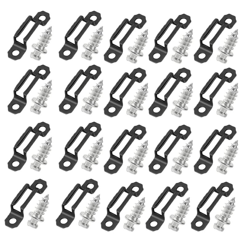 Furniture Panel Connector Bracket Invisible Slide On Screw Hook Hidden 20 PCS
