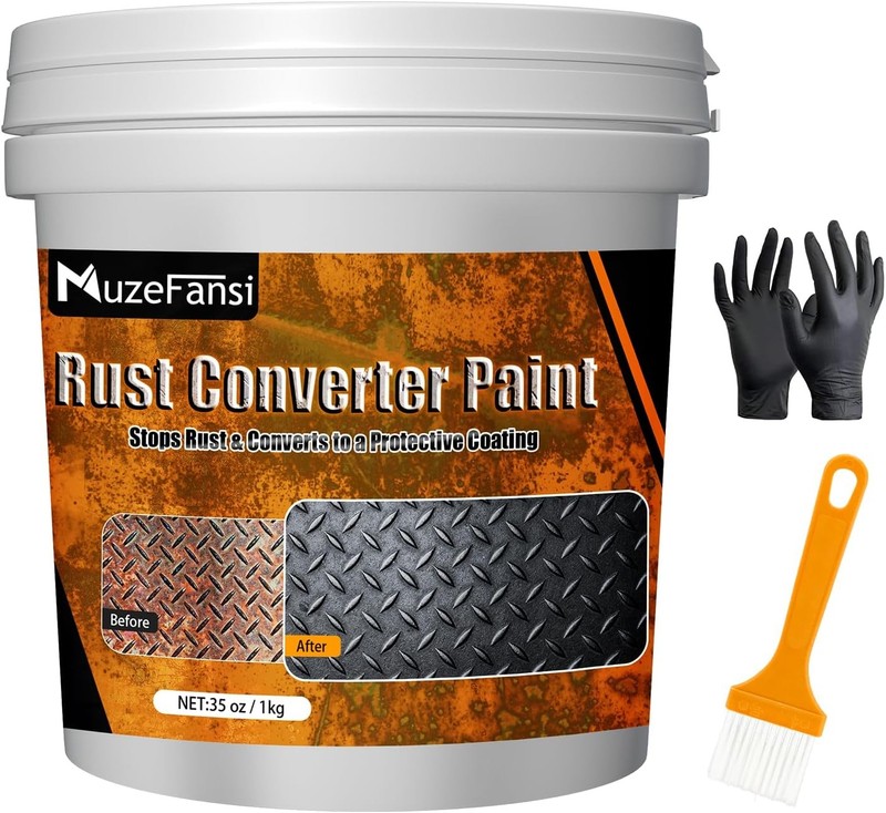 2-in-1 Rust Converter & Metal Primer – Stops Rust, Paint Over Rusted Metal, Anti