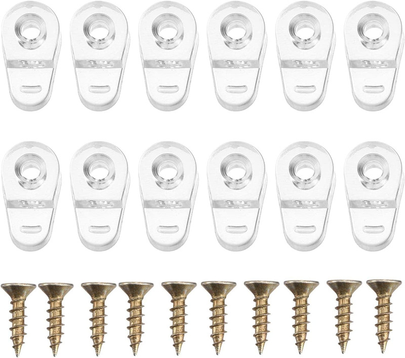 YARNOW 20 Pcs Glass Retainer Clips Kit Glass Door Retainer Clips Panels Plastic