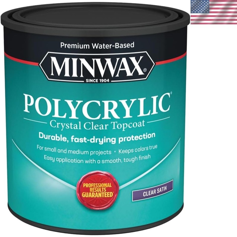 Satin Polycrylic Water-Based Finish – Crystal Clear Protection for Wood Surfaces