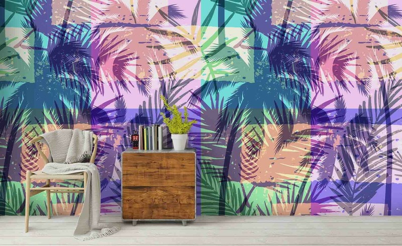 3D Palm Tree Pattern Wallpaper Wall Mural Removable Self-adhesive Sticker 1425 gallery