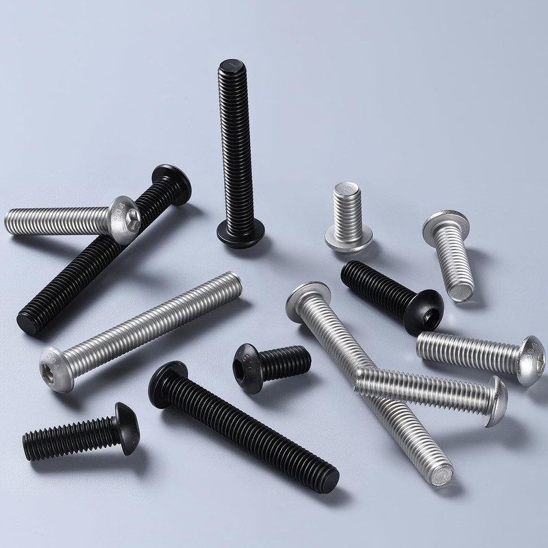 M6 x 10mm 100PCS Button Head Hex Socket Cap Screws Bolts, 10.9 Grade Alloy St... gallery