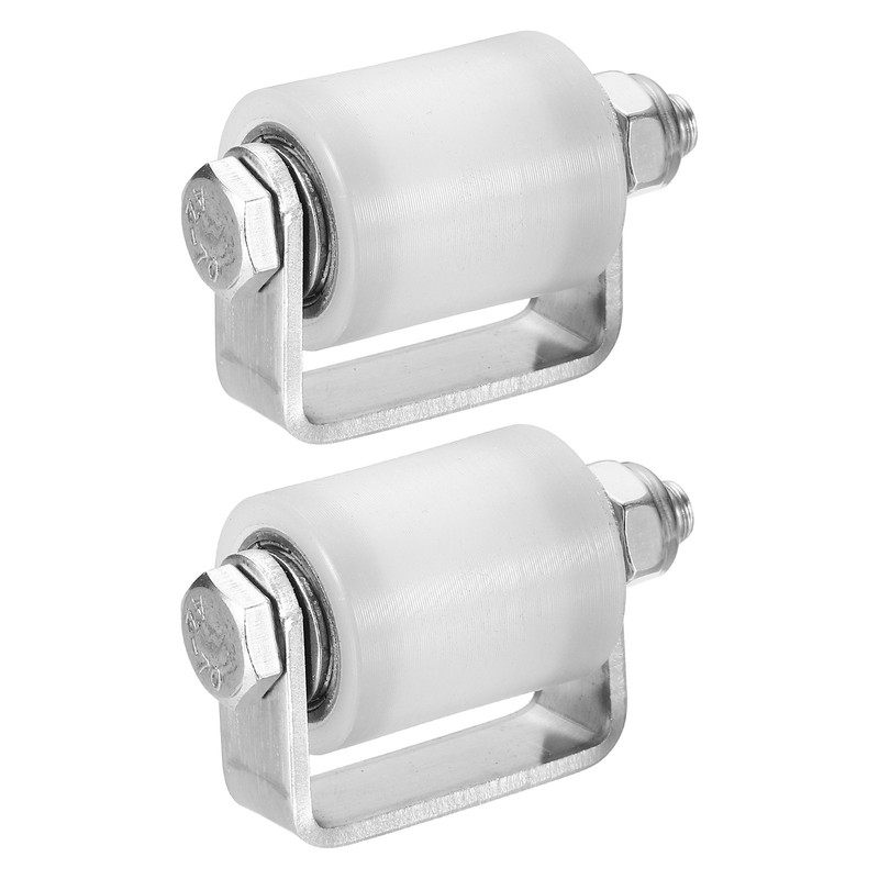 2Set Slide Gate Guide Rollers 1″ Nylon Sliding Gate Guider 0.79″ Dia White