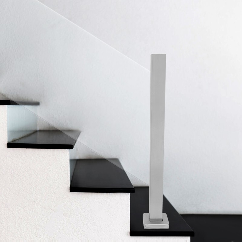 For Balcony Deck Stairs Without Glass Drilling Glass Railing End Post Balustrade gallery
