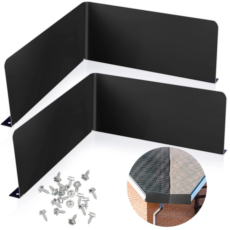 2 Pcs Rain Gutter Valley Splash Guards Downspout Diverter Roof Rain Diverter Roo