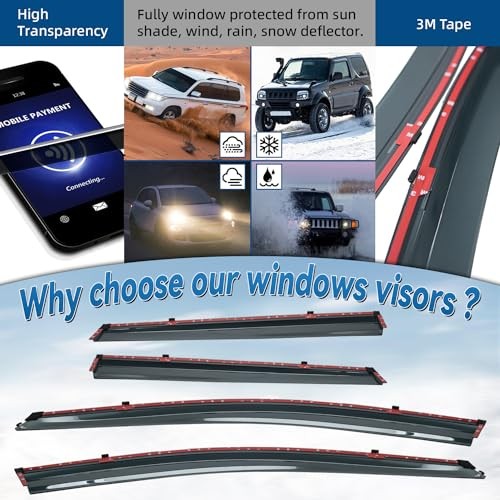 4pcs JDM Vent Window Visors Compatible with Rogue Sport 2017-2022 Only,Outside gallery