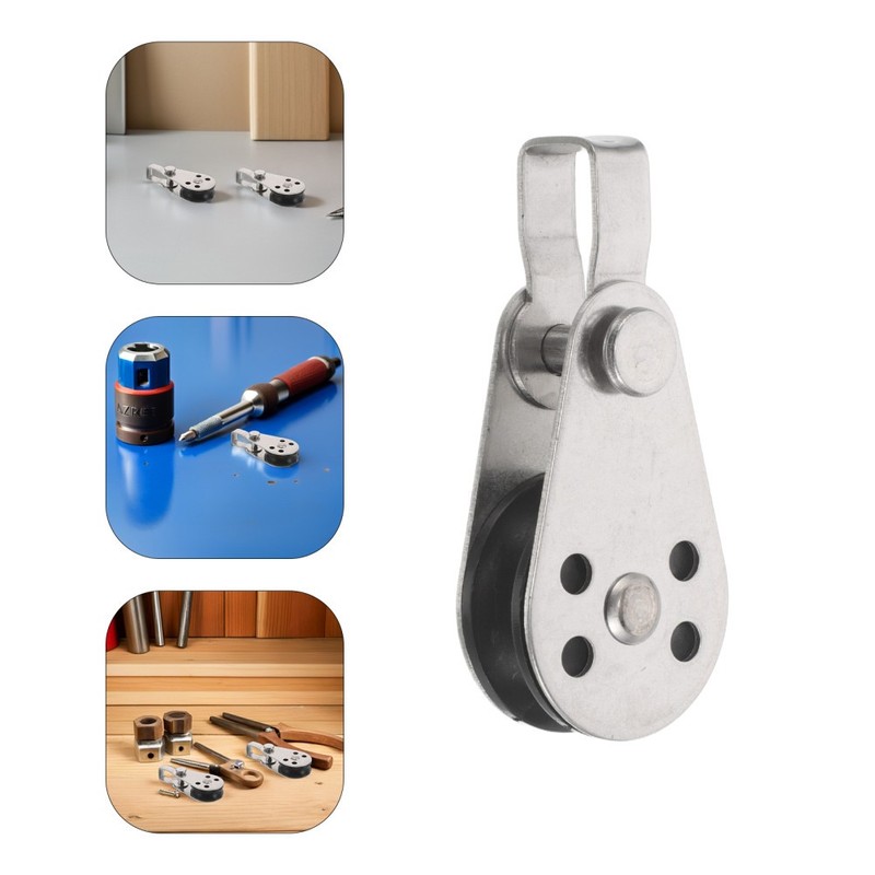 4 Pcs Rope Pulley Wheel Sailboat Blocks Heavy Duty Pulleys Marine