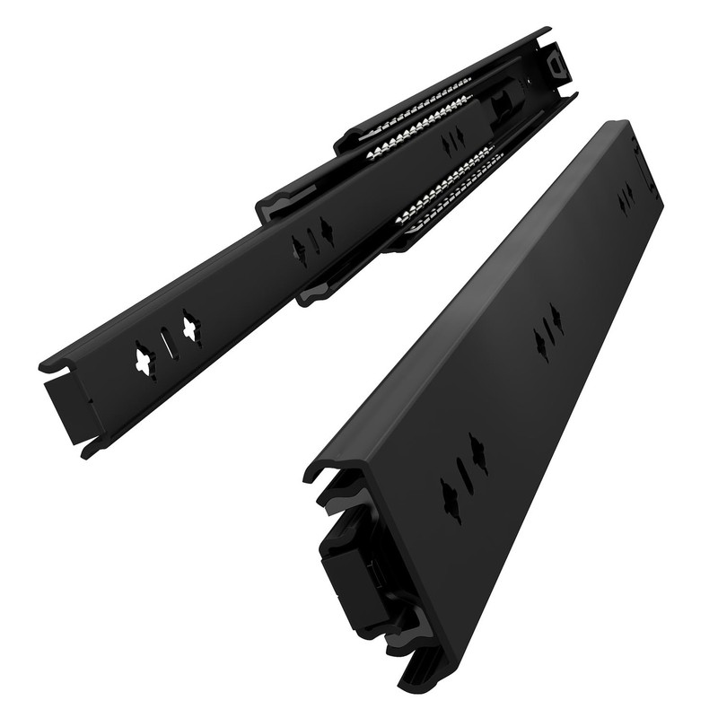 VADANIA 28″ Heavy Duty Drawer Slide Without Lock #A53, Black-electroplated Co…
