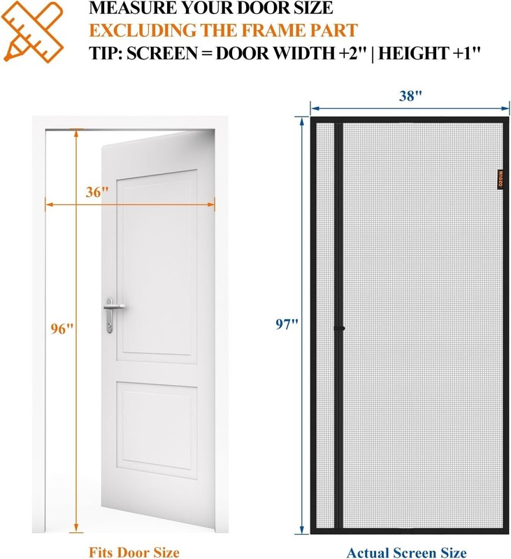 Secure Magnetic Screen, Fits 36'' x 96'' Door/- gallery