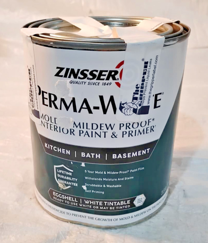 Zinsser 02774 PERMA-WHITE Mold & Mildew Proof Interior Paint, Quart