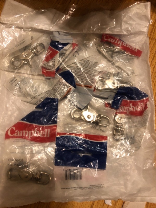 QTY 10 – Campbell Cooper 3/8″ Swivel Round Eye Trigger Snap B7616402 WLL 30 LBS