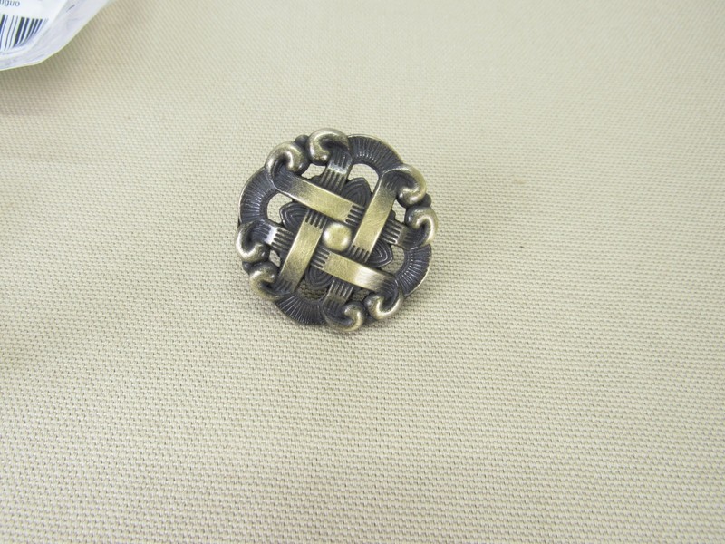 10x Antique Liberty Weave Pattern Round Knob Drawer Brass 1-1/2″ P77200H-AB-C7