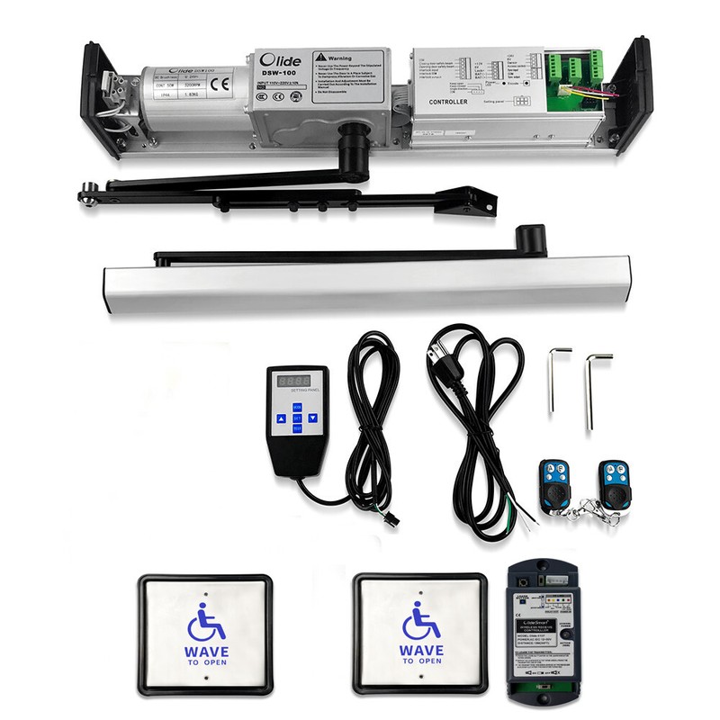 ADA Automatic Door Opener for Handicapped with wave to open buttons