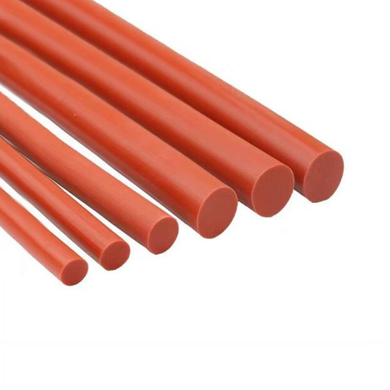 Red Solid Silicone Rubber Sealing Strip Round O Ring Cord Seal Gasket Dia 1-20mm gallery