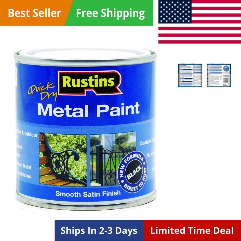250ml Quick Dry Metal Paint – Black
