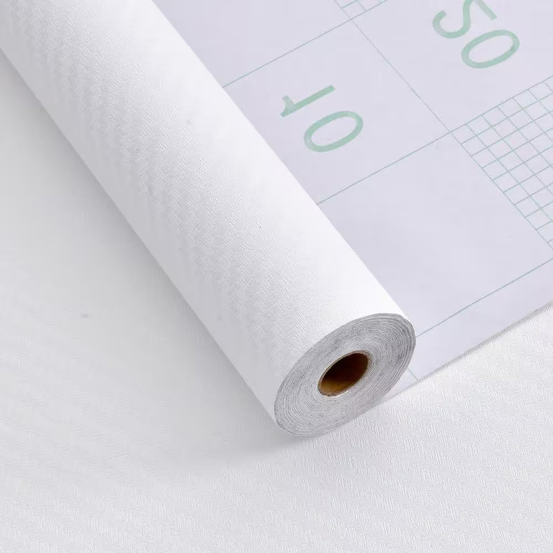 White Solid Color Grasscloth Textured Contact Paper Peel and Stick Wallpaper Rol gallery