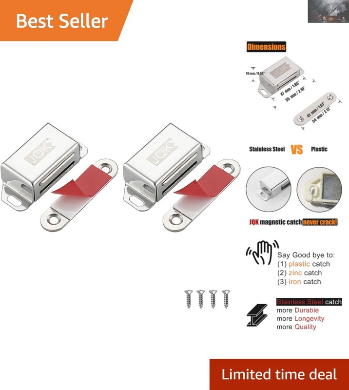 Magnetic Door Catch 2 Pack – Durable Heavy Duty Latch for Cabinets & Closets