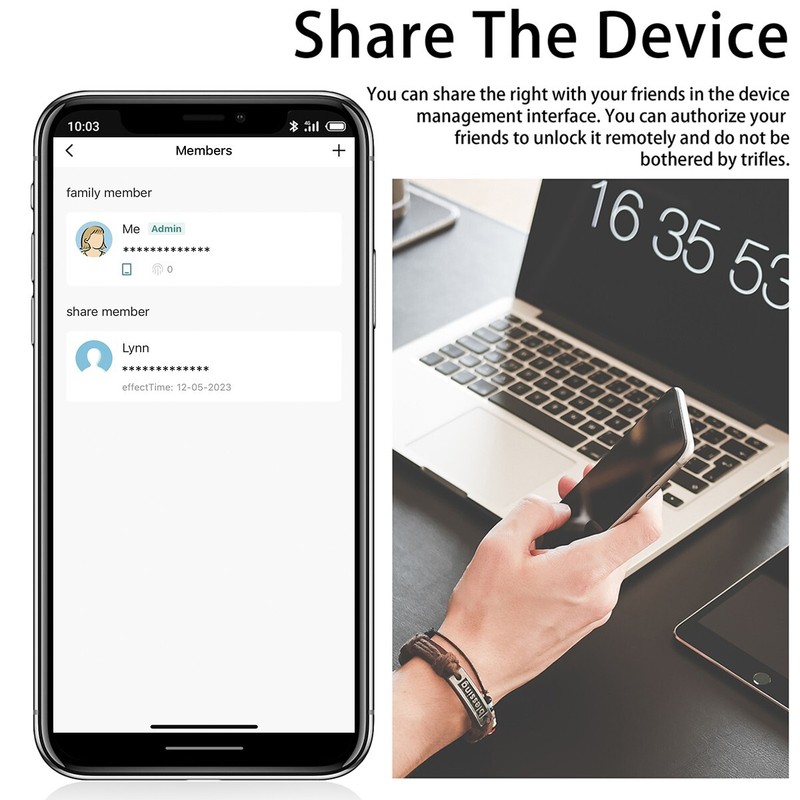 Bluetooth Fingerprint Padlock APP Keyless Smart Lock Waterproof Thumbprint Lock gallery