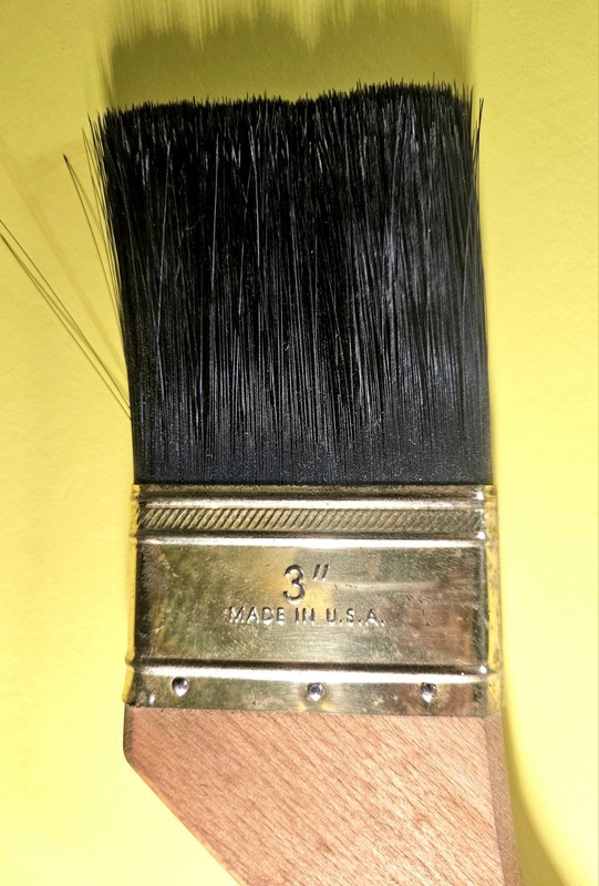 Vintage Angled 3 Inch Paint Brush With 29 Inch Long Handle New-old Stock USA gallery