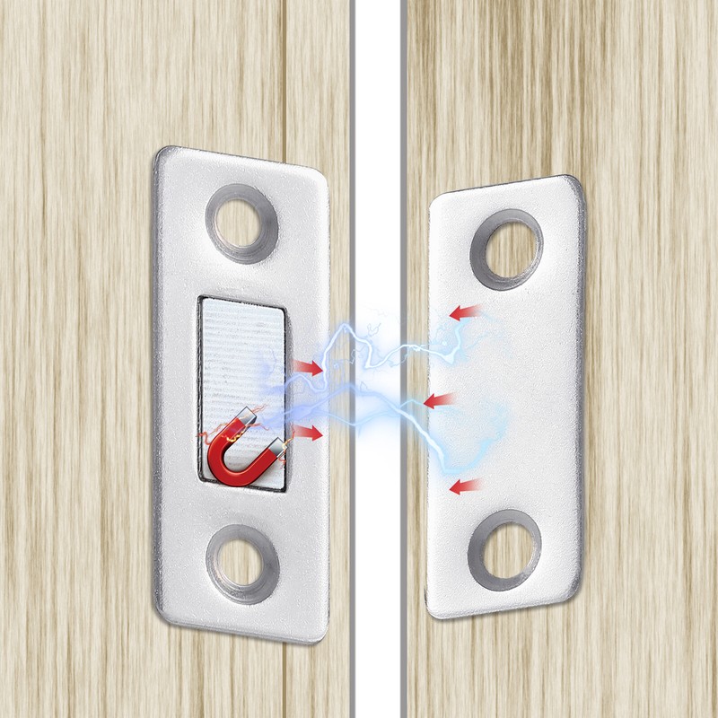 10 Sets Ultra-thin Invisible Punch-Free Magnetic Door Cabinet Closer Stoppers US gallery