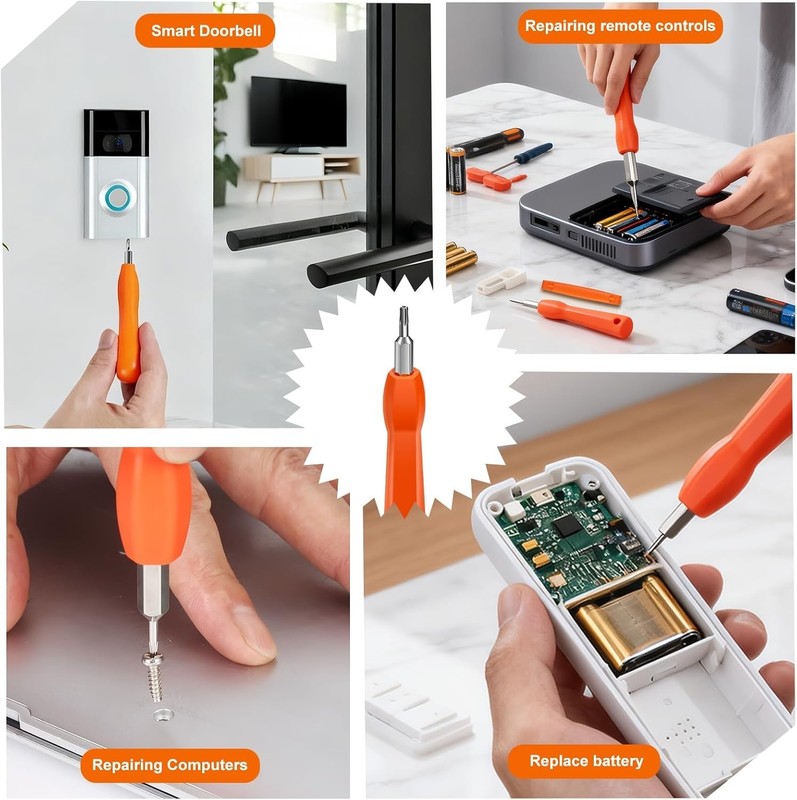 Video Doorbell Screwdriver, Double-Ended T6 T15 Screw Driver Tool for Camera ... gallery