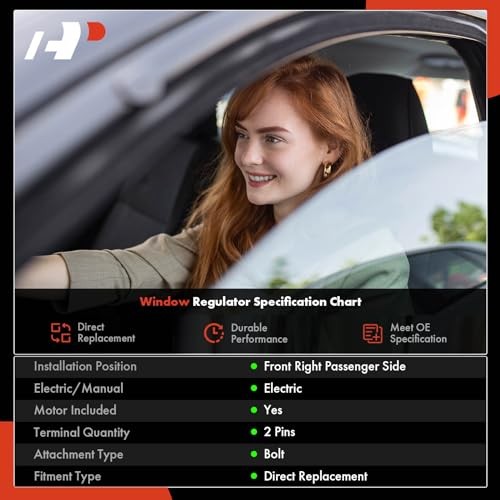 Power Window Regulator with Motor Compatible with Front Passenger (RH) gallery