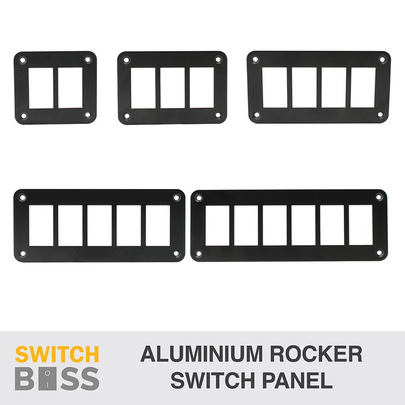 ALUMINIUM Rocker Switch Panel Housing – 1 2 3 4 5 6 8 9 Gang for 12v Car Marine