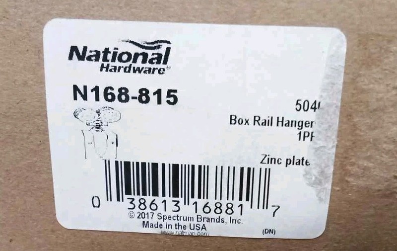 National Hardware N168-815 1 Pair Box Rail Hanger Sliding Doors 5040
