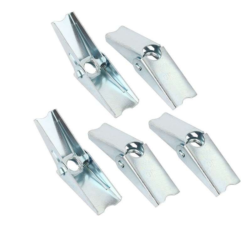 5pcs M10 Dia Female Thread Spring Loaded Hollow Wall Toggle Wing Nut New