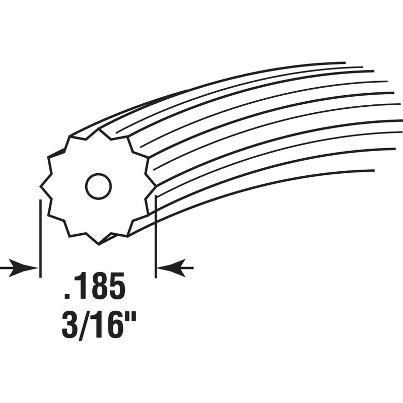 Mp7944 Screen Retainer Spline 0.185 In. 3/16 In. Black 250 Foot 1 Roll gallery