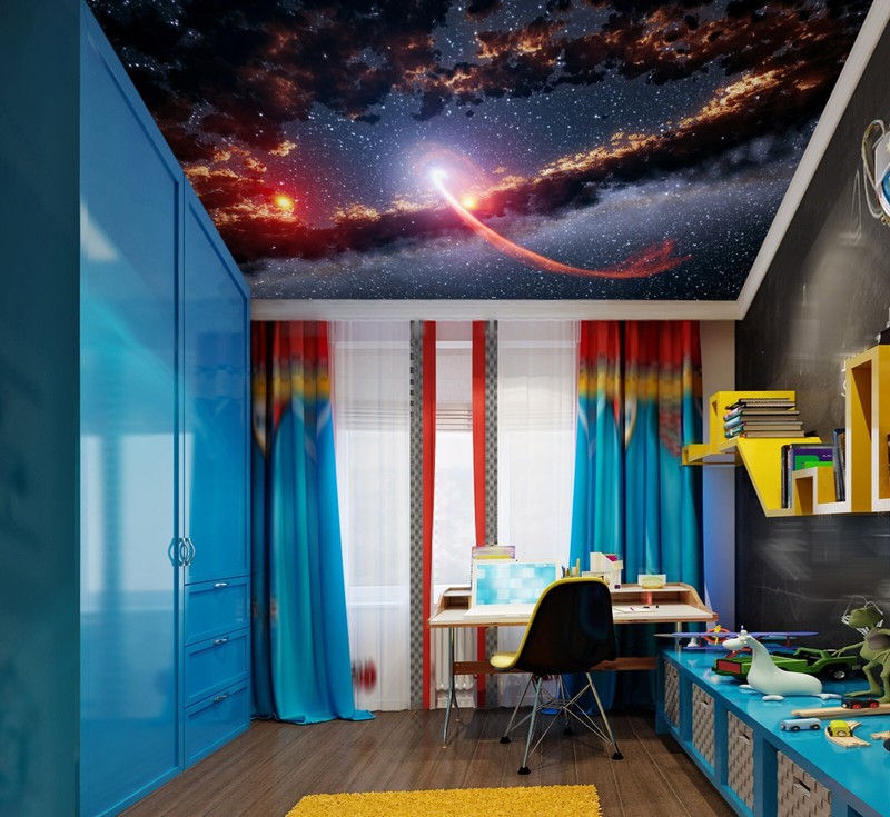 3D Red Light G3742 Ceiling WallPaper Murals Wall Print Decal Deco Erin 2023