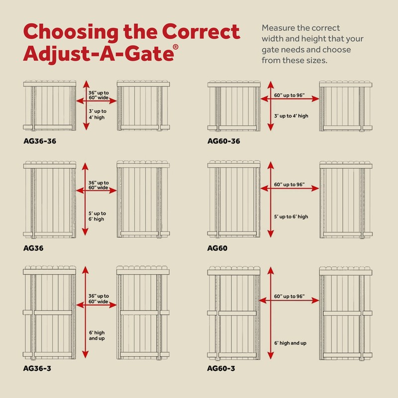 Adjust-A-Gate Steel Frame Gate Building Kit, 60"-96" Wide Opening Up To 6' High gallery