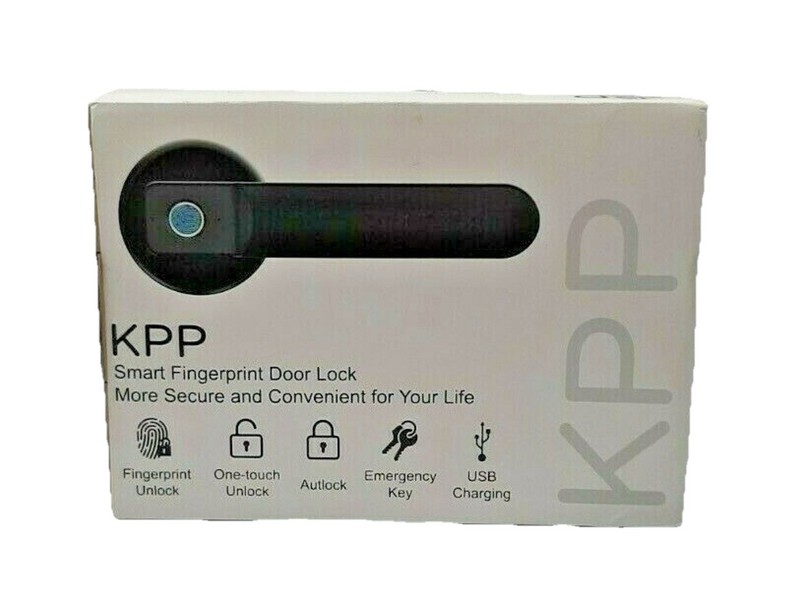 KPP Fingerprint Door Lock, Smart Lock Biometric Keyless Entry Door Handle, gallery
