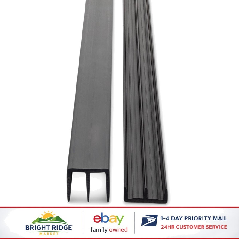 Durable Black Plastic Sliding Track for Doors, 4 Feet Long, No Assembly Required